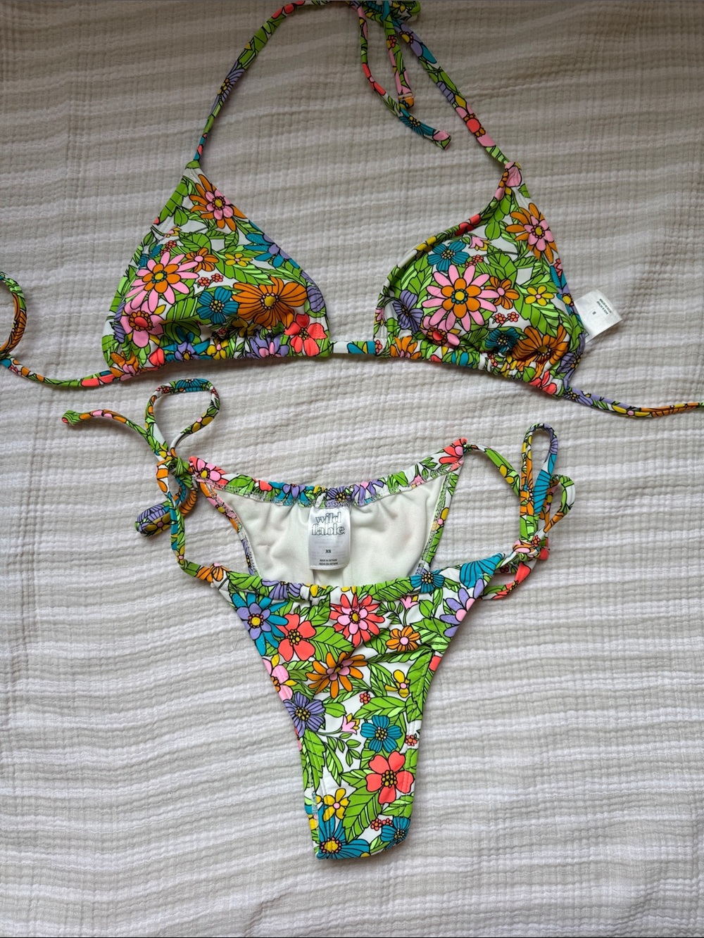 Tropical print bikini